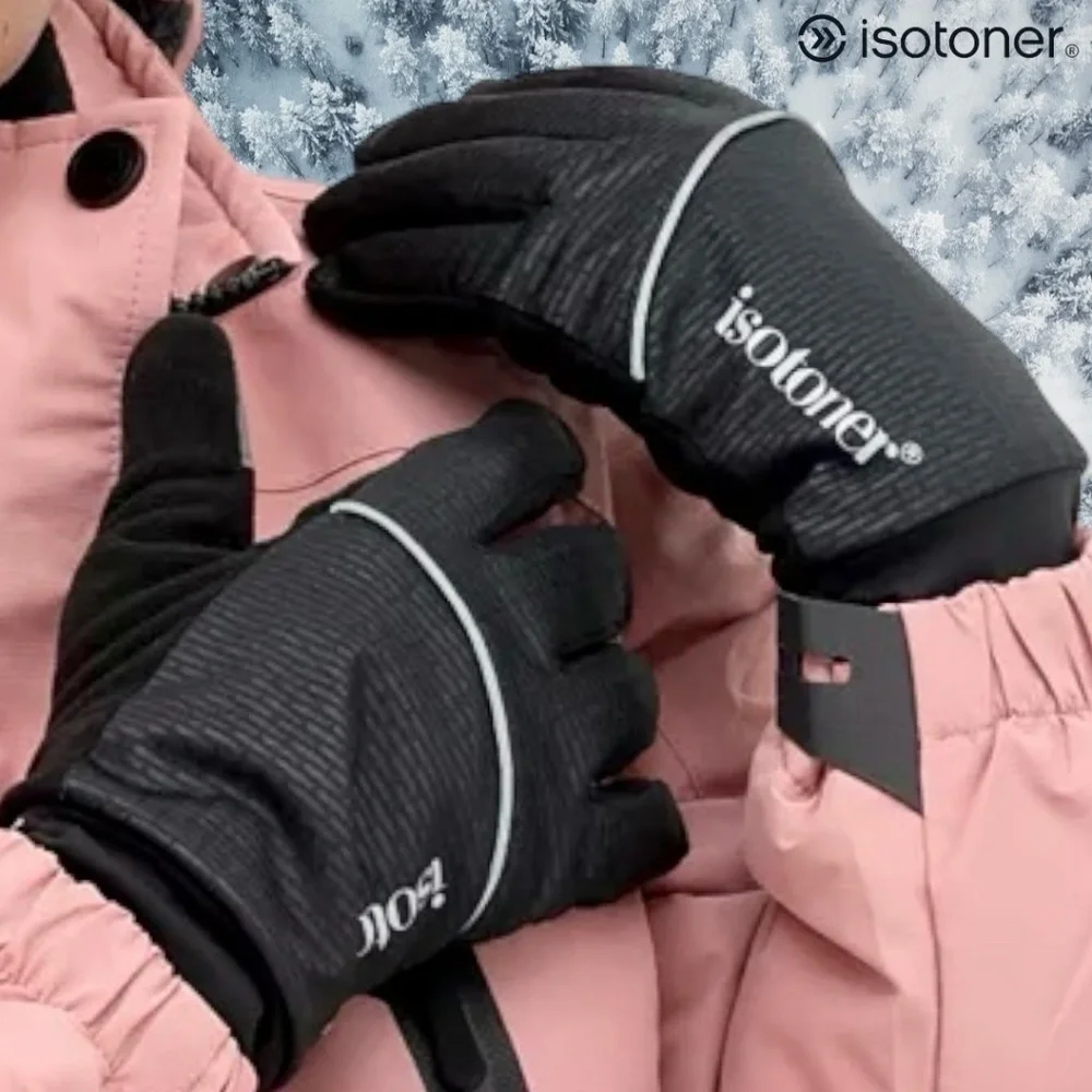 ISOTONER Signature Women’s Sport Jersey Reflective Water-Repellent Gloves NWT